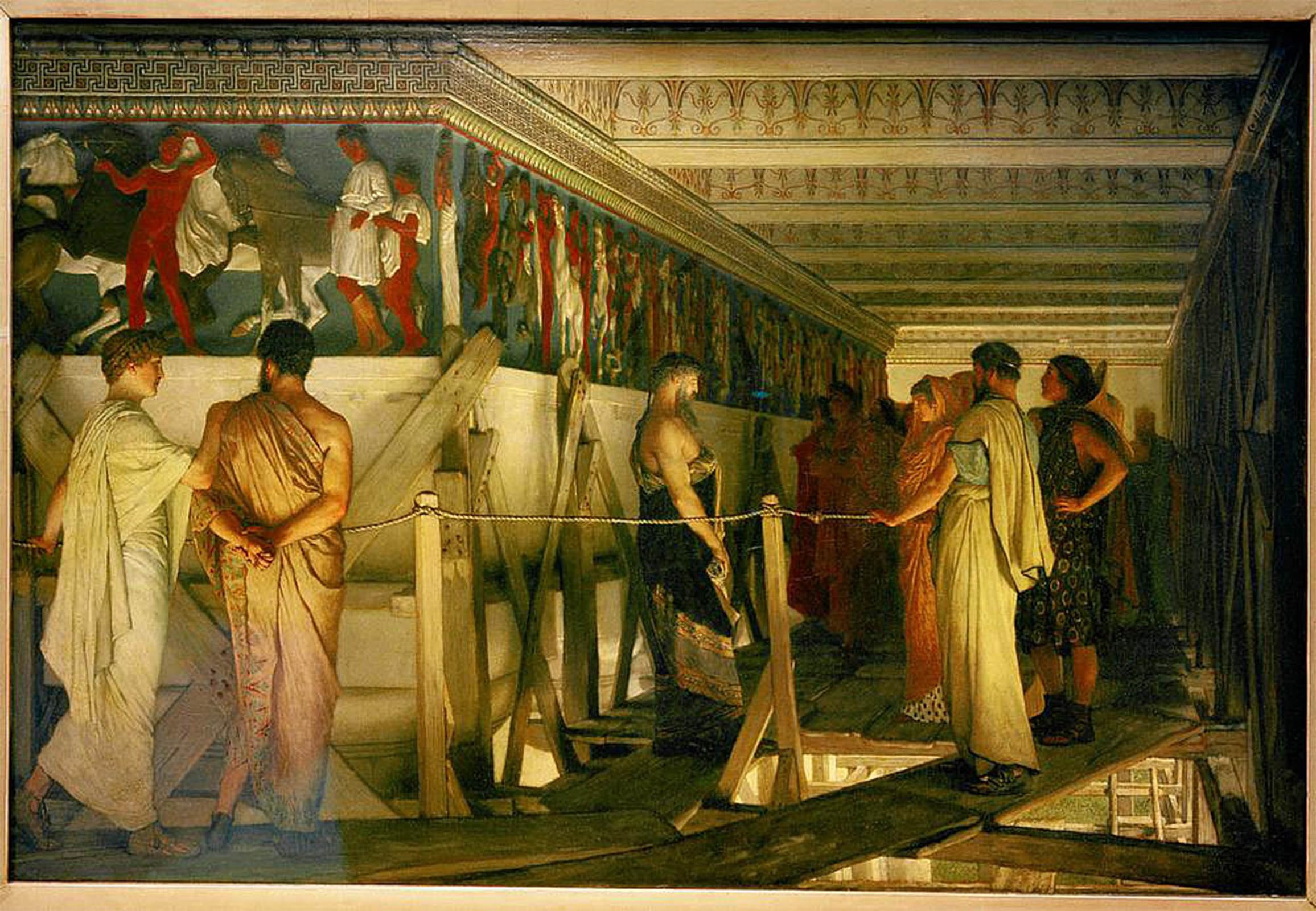 ARTXLXXBN Famous Prints Artwork Pictures Poster Painting Art Phidias and the Parthenon Frieze by Lawrence Alma Tadema Artwork Landscape Pictures for Home Decor 60x90cm