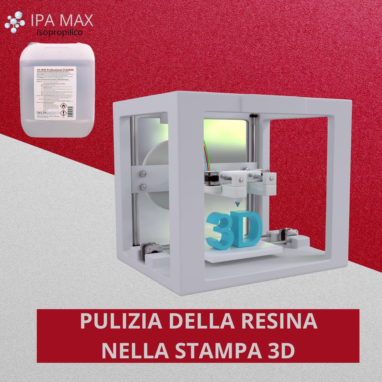 2X Isopropilico Ipa Puro al 99,9%, Isopropanolo di Alta Qualita, Alcool 2-Propanolo, Pulizia di componenti elettronici, lenti e schermi - Pulizia delle resine stampa 3D - Detergente per vetri 2x5Lt