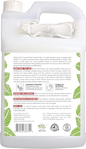 Miniatura 8 de Mighty Mint Aceite de menta repelente de insectos en aerosol – Control natural de insectos en interiores y exteriores para arañas, hormigas,