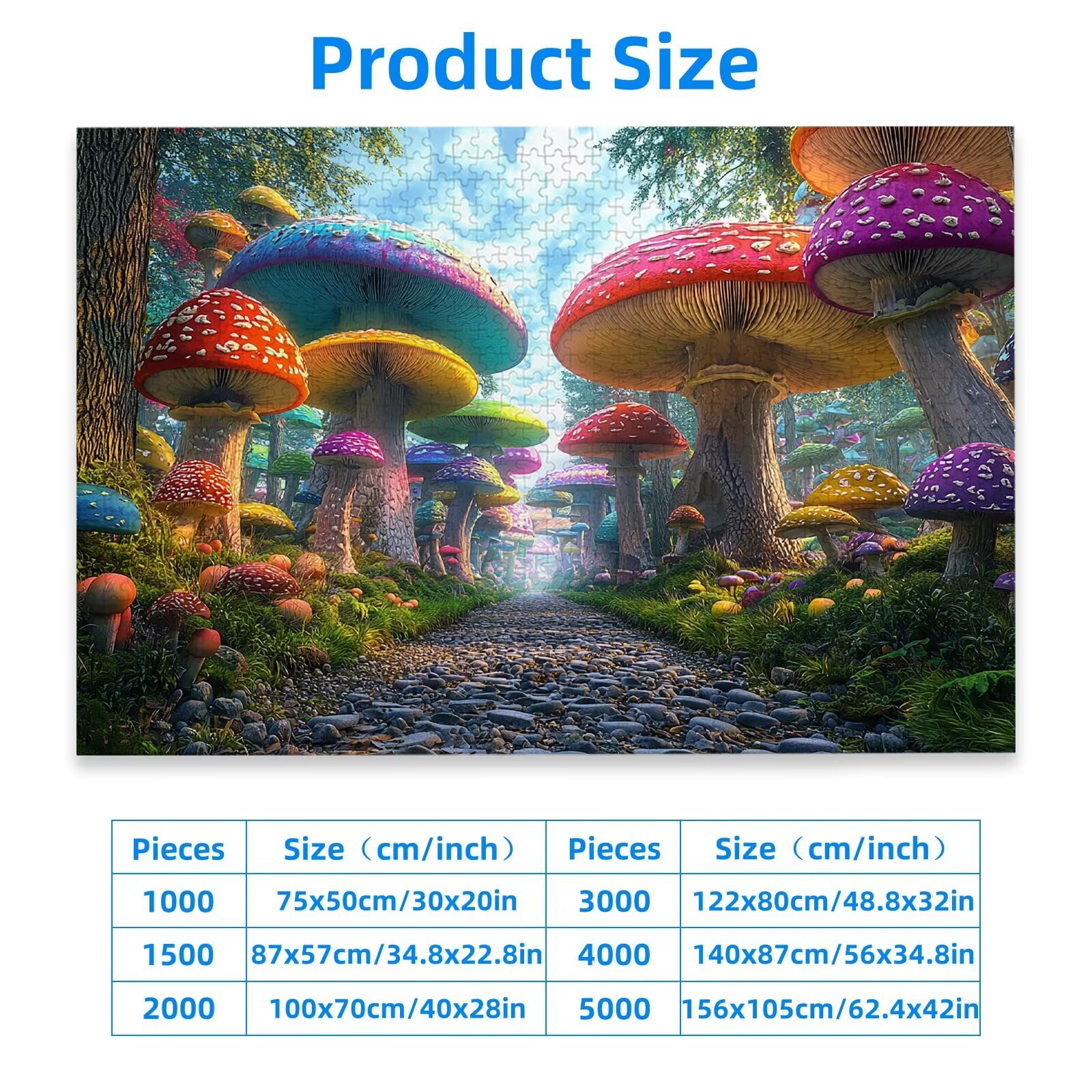 Puzzle 5000 sztuk grzybów, fantazyjne puzzle 5000 sztuk dla dorosłych i nastolatków, drewniane puzzle z wykwintnym opakowaniem, rodzinne gry edukacyjne, dekoracje domu, prezent dla dorosłych-2219