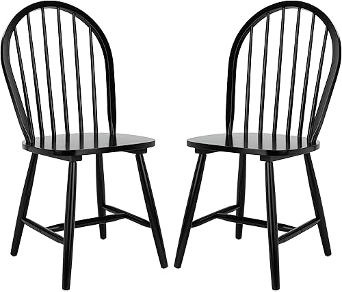 Safavieh Home Camden de 18 pulgadas estilo granja con respaldo de barrotes negros Negro -,Gris,Natura/Negro,Blanco