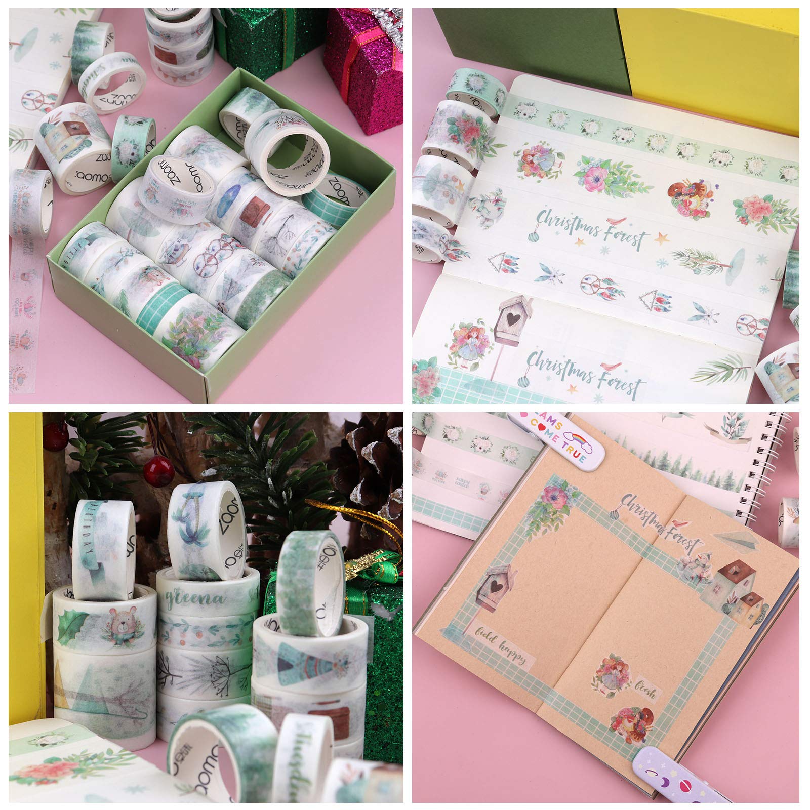 Set 50 Rotoli Washi Tape - Nastri Decorativi 15mm X 3m, Per DIY E Scrapbooking - Foto 2