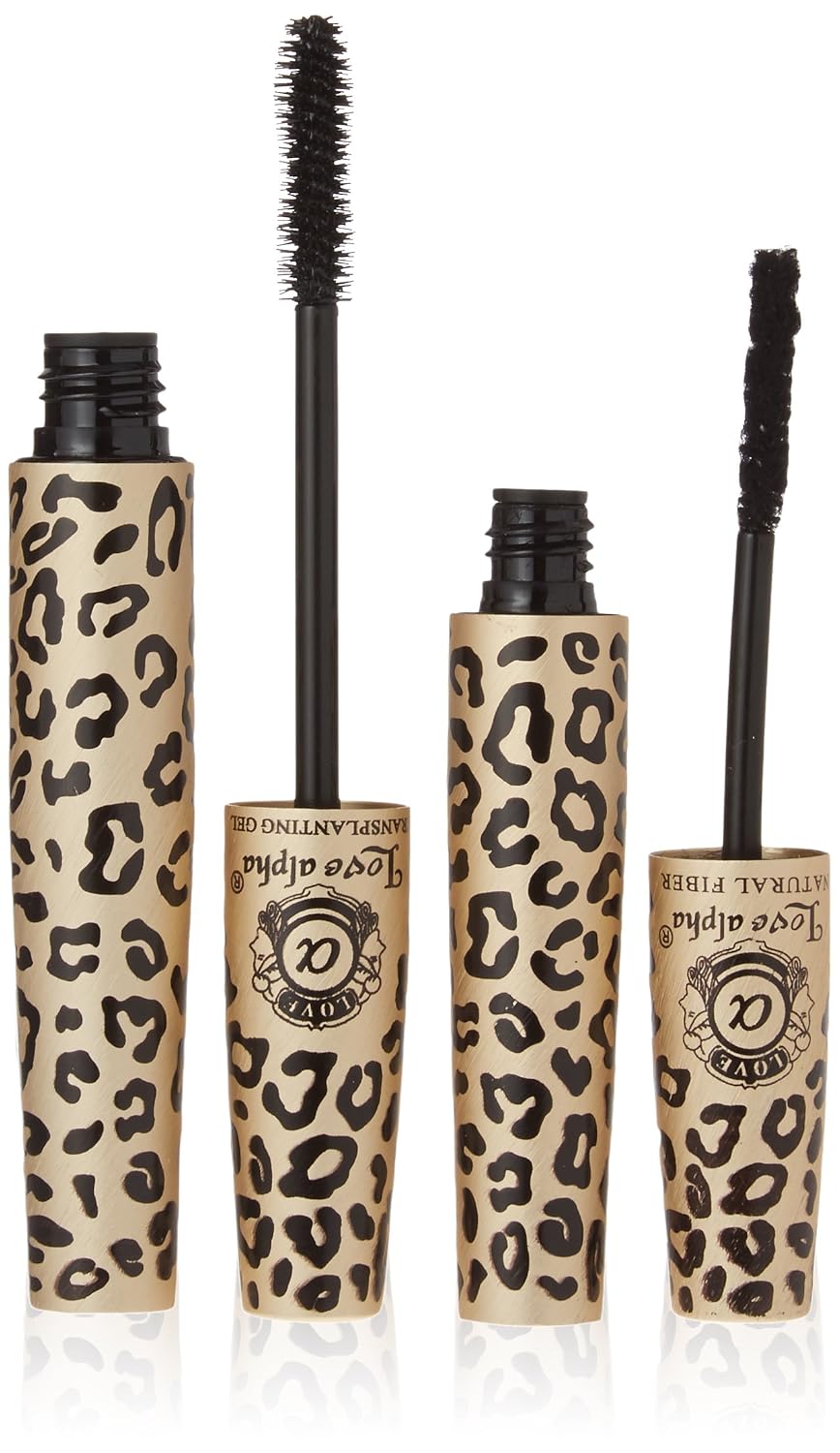 3D Fiber Lashes Love Alpha 2 Mascara Sets - LA306 & LA729 Tansplanting Gel & Natural Fibre Mascara Set