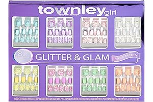 96 Piece Press-On Nails for Girls Ages 9 and Up: A Glittery, Glamorous Adventure