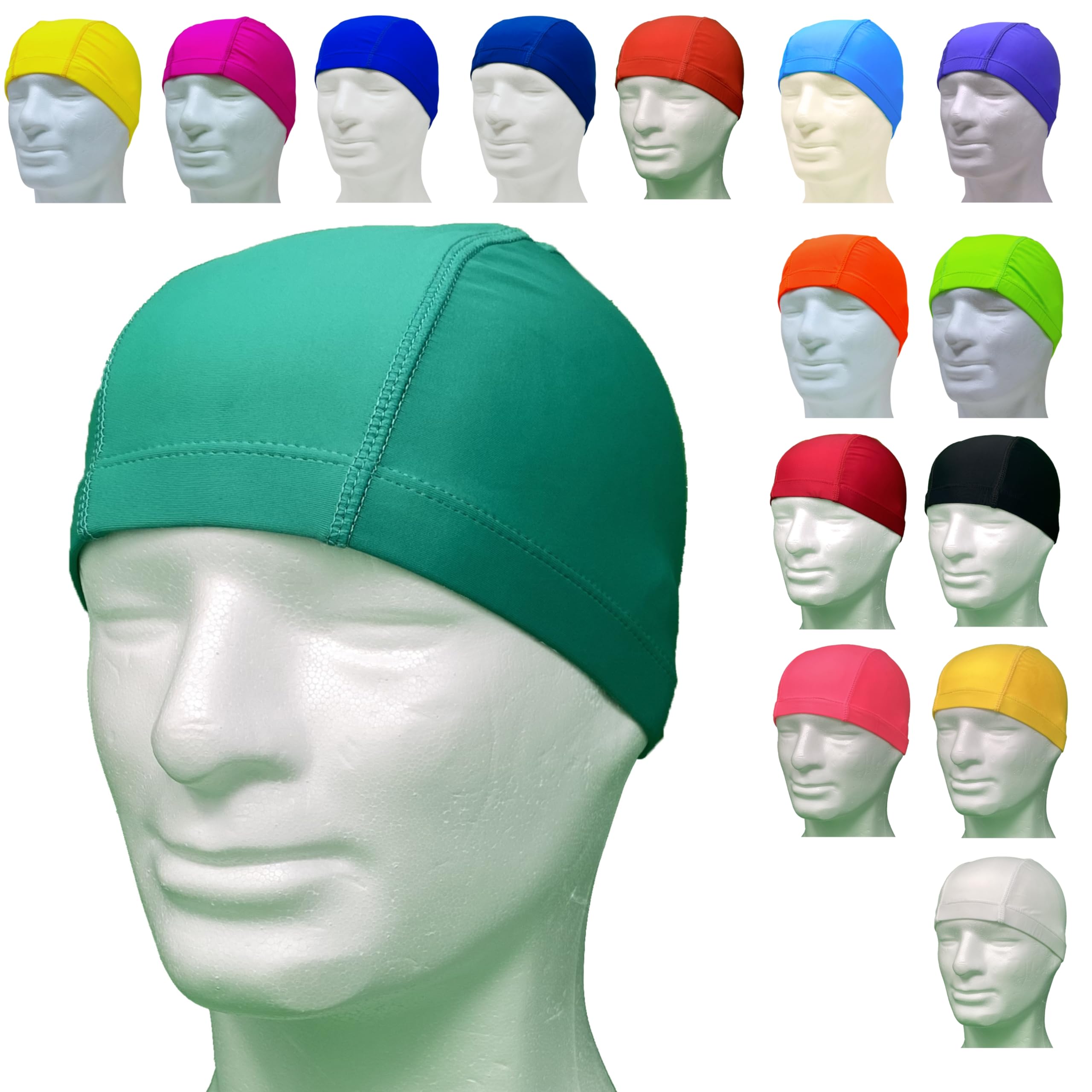 AQASKIN Swimming Headphones in Hypoallergenic Lycra, Latex-Free - Unisex Green — image 1
