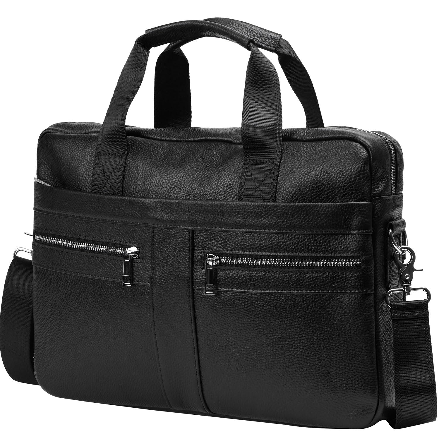 BTDAO Aktentasche aus Leder, 15 Zoll Laptoptasche, Messenger-Schultertasche Arbeitstasche Crossbody-Handtasche für Geschäftsreisen