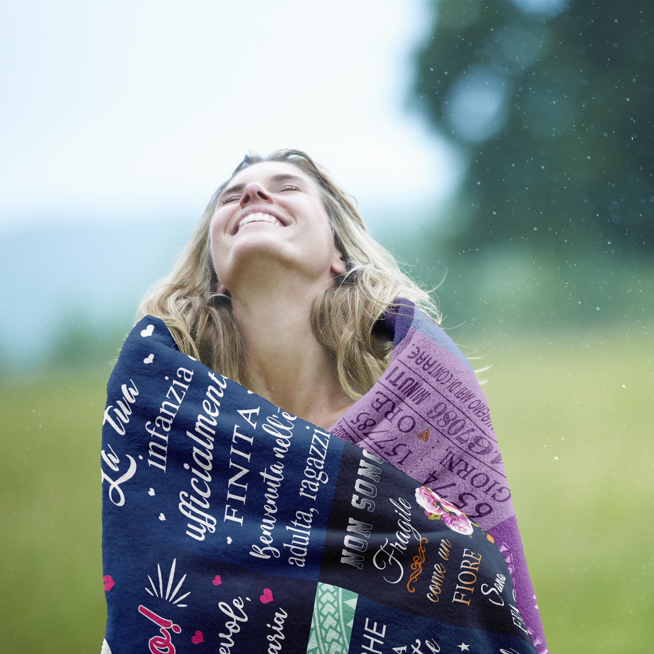 18 Anni Compleanno Donna, Regalo Donna 18 Anni, Buon 18° Compleanno, Regalo Di Compleanno Migliore Amica/Figlia/Sorella, Idee Regalo Compleanno, Laurea,Natale per Ragazza, Regalo 18 Coperta 130x150CM