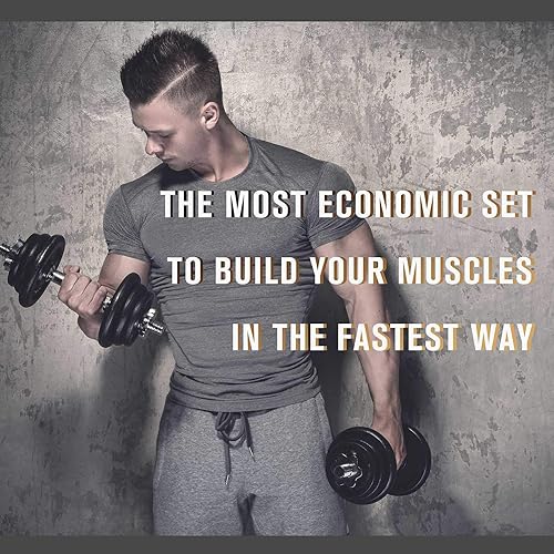 Miniatura 6 de RitFit Juego de pesas, juego de pesas de campanas tontas, mancuernas ajustables, juego de pesas para gimnasio en casa, pesas para ejercicios, juego