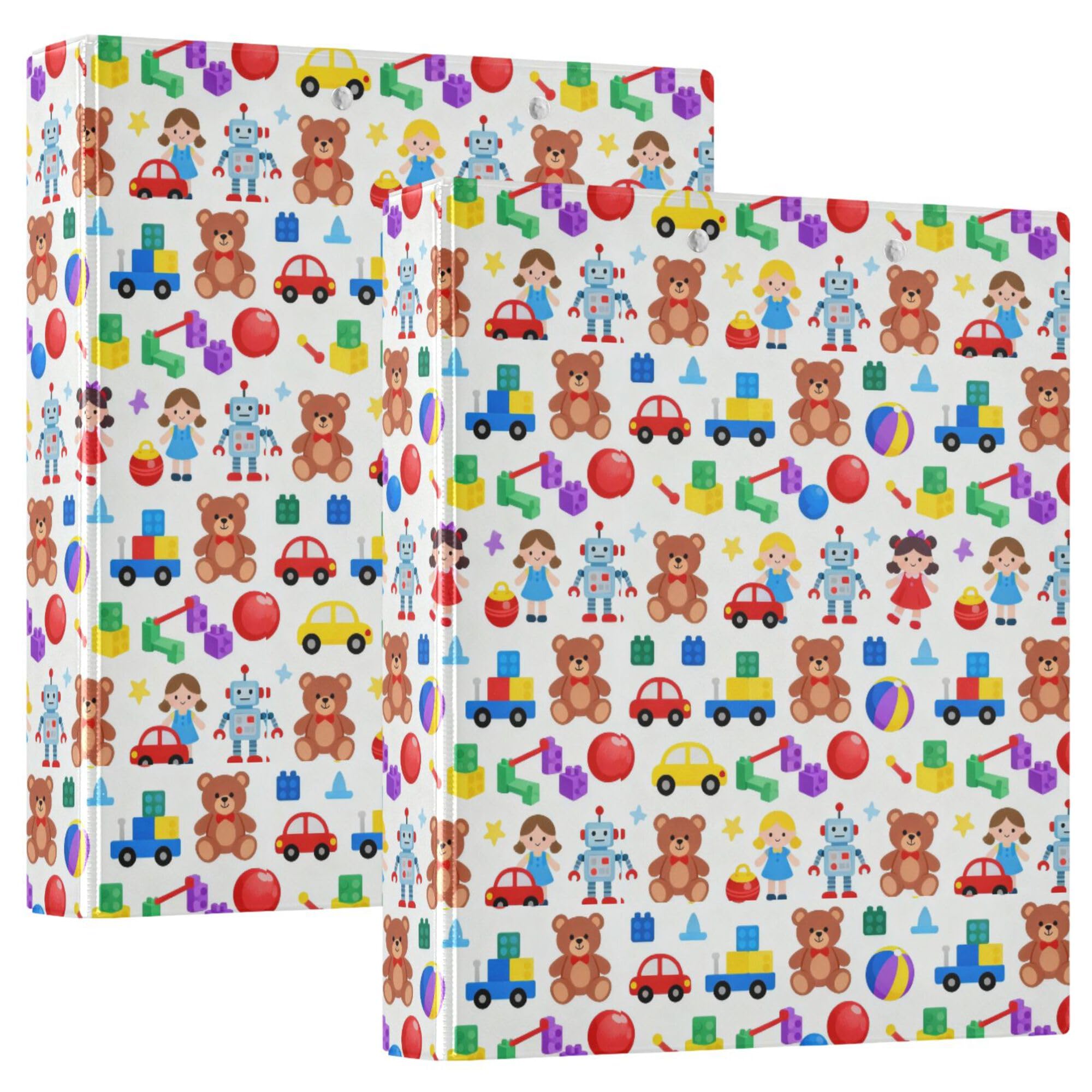 Notizbuch mit drei Ringen, 2,5 cm, mit Innentaschen, 1/2er-Pack, Schulhefter Hardcover