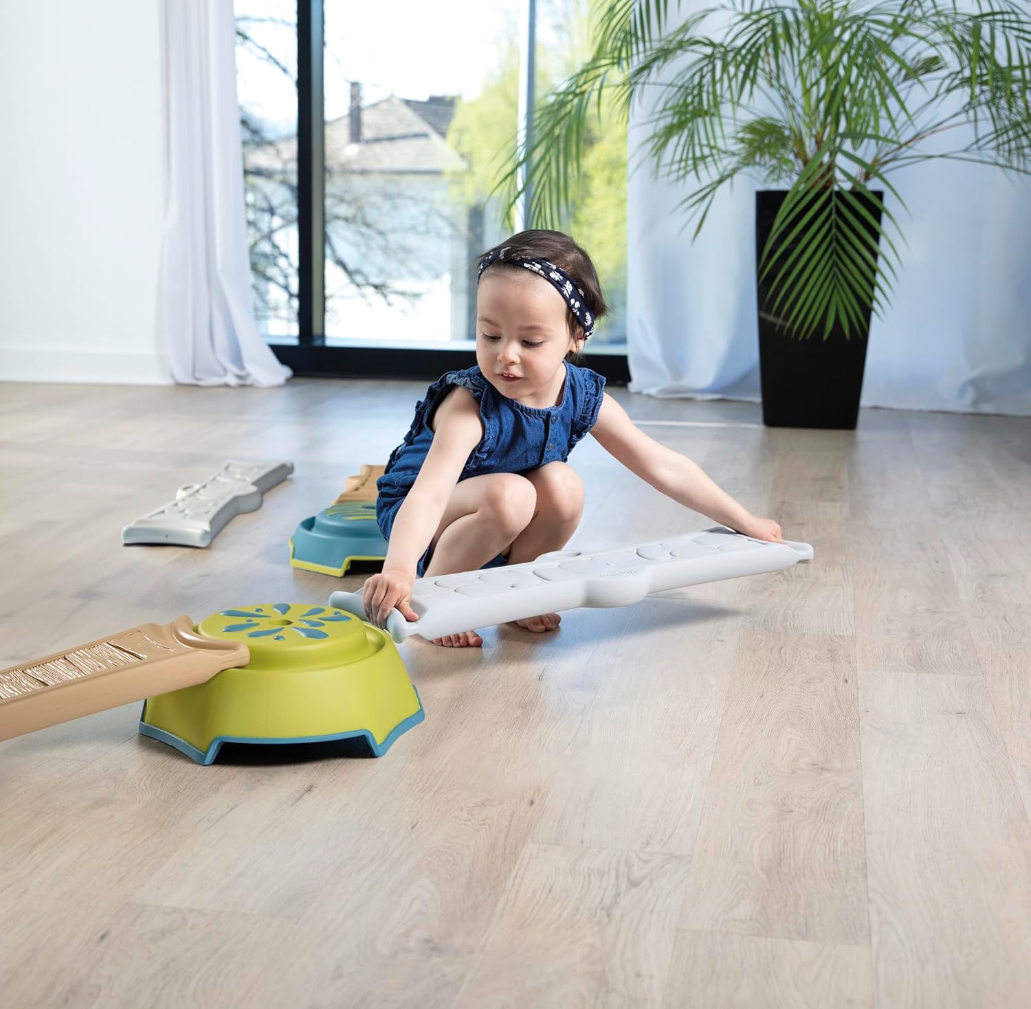 Smoby Life Adventure Course - Motor Skills - 4 Stakes and 4 Boards - Up to 3.5 m Long - Recycled Material - From 2 Years - Made in France