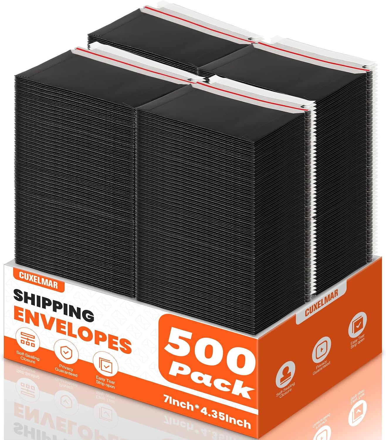 120 Pack Black Rigid Mailers, 7"x4.35" Trading Card Shipping Envelopes for Collectors & Sellers, Perfect Size Shipping Envelopes for Mailing Semi-Rigid and standard rigid card protectors
