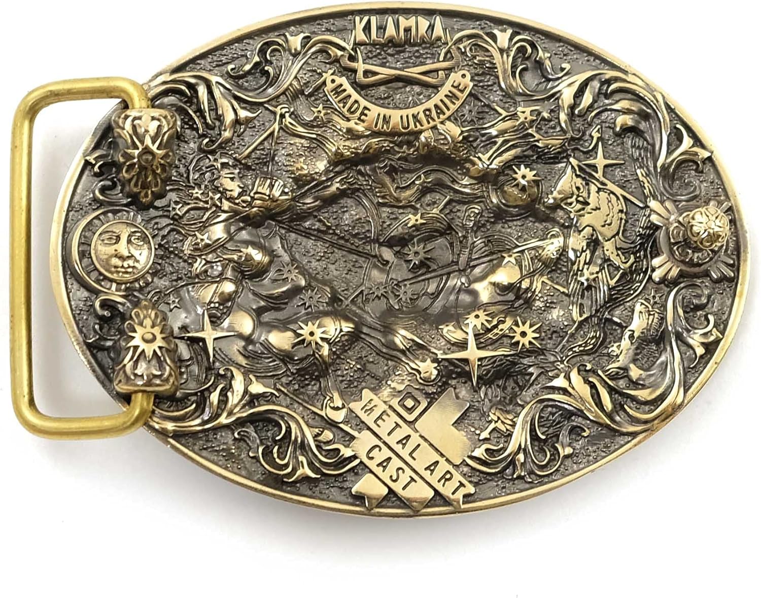 Leather belt with Cancer buckle, Cancer Crab Horoscope Astrological Zodiac Sign solid brass belt buckle for casual belt for men and women