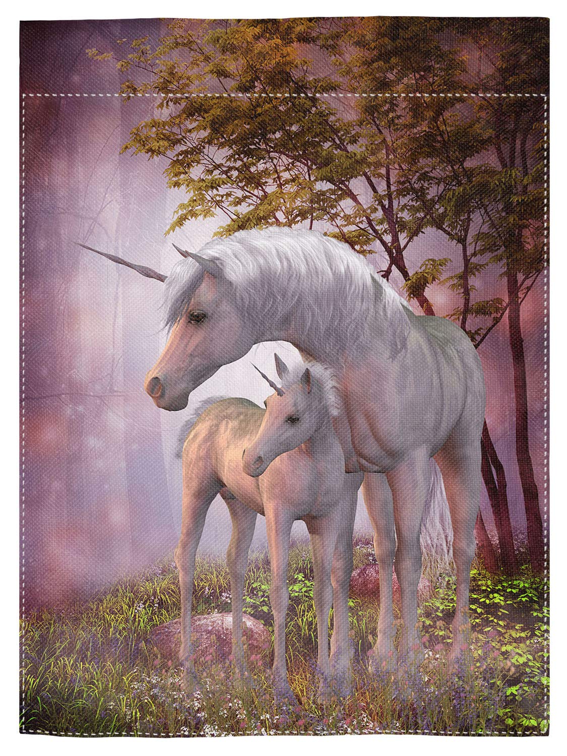 Amazon.co.jp: Pingpi ユニコーン 馬と子馬 ガーデンフラッグ 両面