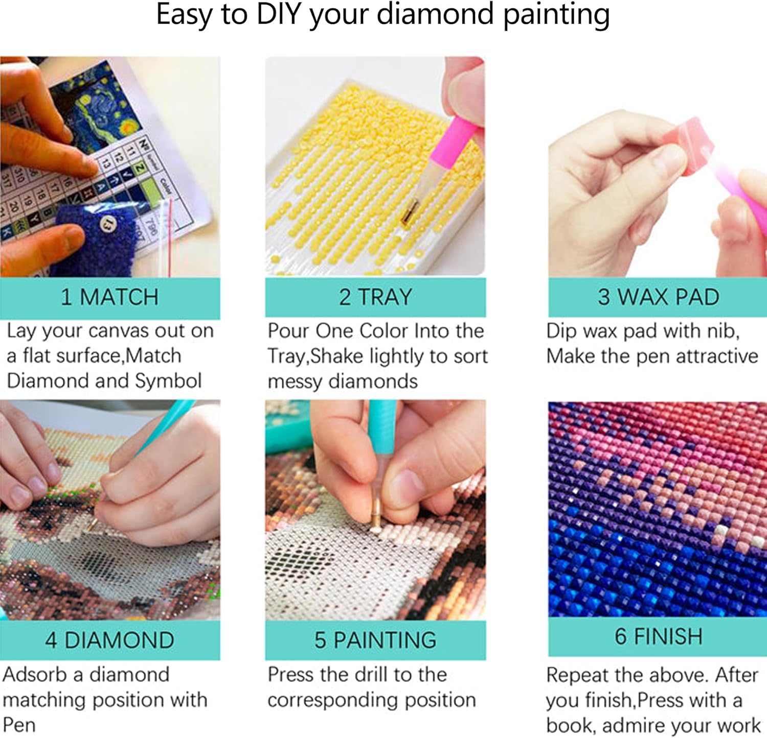 hadefa Custom Diamond-Painting Kits,Adults 5D DIY Personalized Diamond Art Photo,Custom Your Own Picture,Diamond Kits, Rhinestone Painting, Paint with Diamonds (23.6x31.5inch/60x80cm)