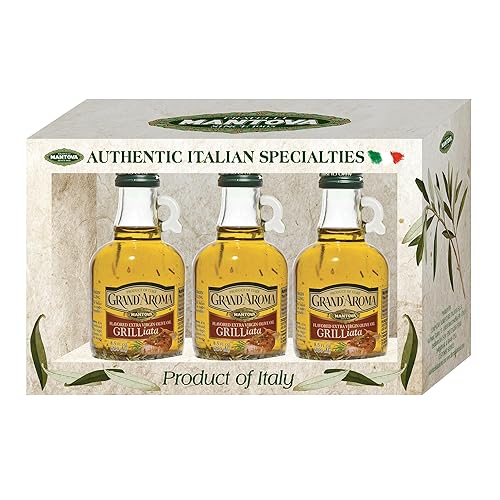 Mantova Aceite de oliva virgen extra Grand'Aroma Grilliata, fabricado en Italia, prensado en frío, 100% natural, aceite de cocina saludable para el