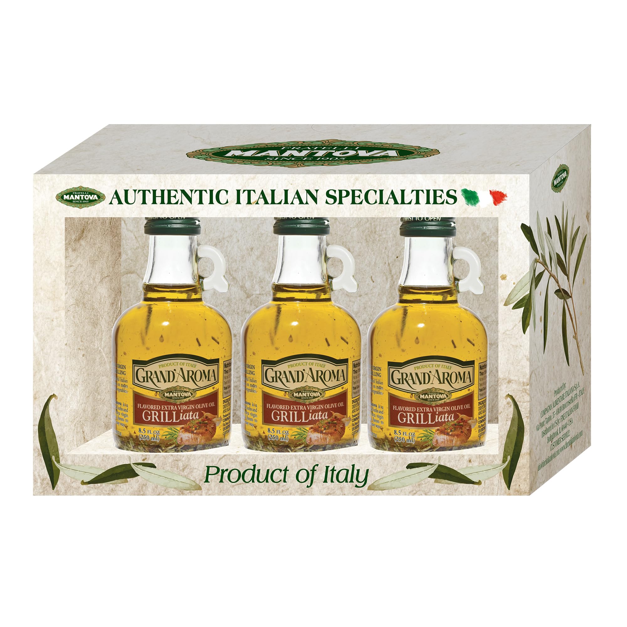 Amazon.com : Mantova Grand'Aroma Grilliata Extra Virgin Olive Oil