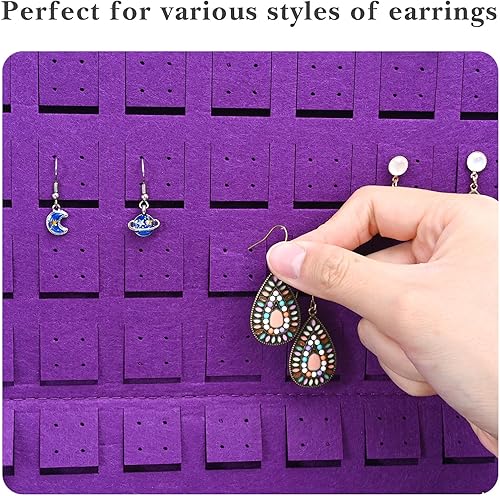 Miniatura 4 de Lolalet Organizador de aretes colgantes con 20 ganchos para mujer, organizador de aretes de pared, almacenamiento de aretes perforados, exhibición