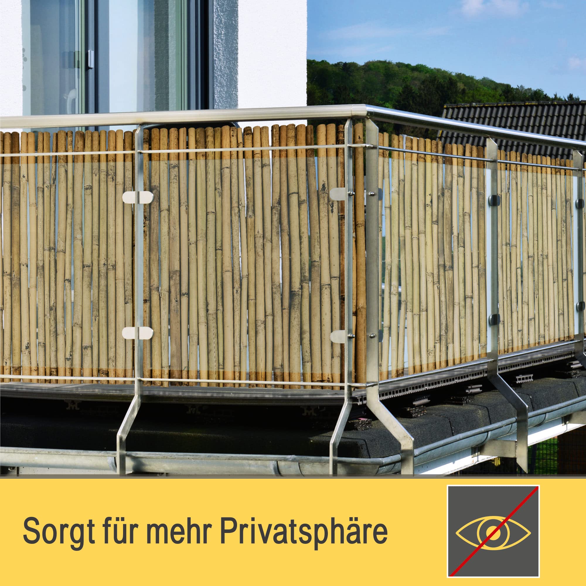 Sol Royal Bambus Sichtschutz Zaun 180x250 cm SolVision B38 - langlebiger & witterungsbeständiger 100% Bambus FSC® Sicht Schutz Indoor & Outdoor für Balkon, Terrasse, Garten - Windschutz & Sonnenschutz