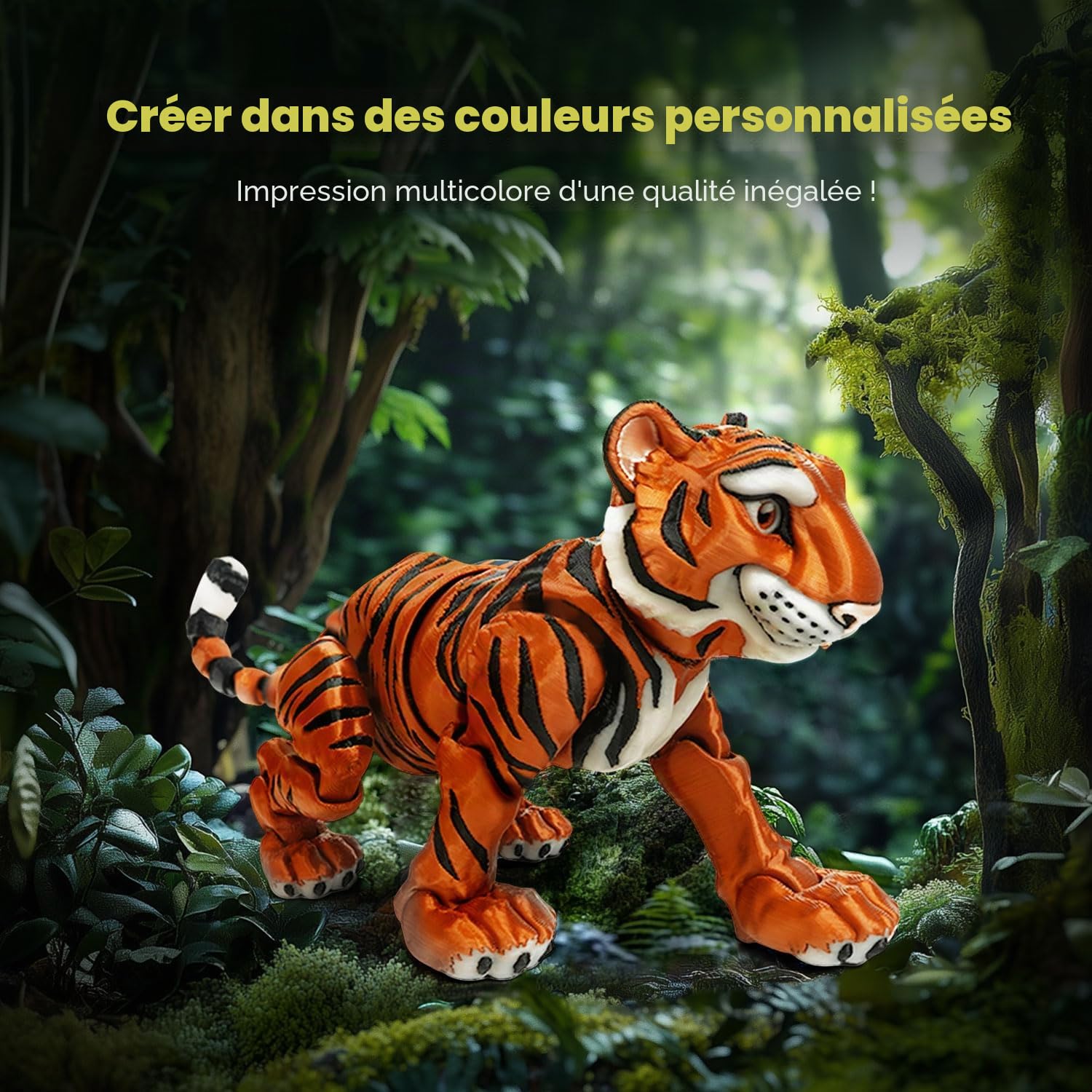 FLASHFORGE AD5X Imprimante 3D multi-matériaux, multicolore, vitesse 600 mm/s, impression en 1 clic, créations IFS, calibrage automatique, sauvegarde filaments