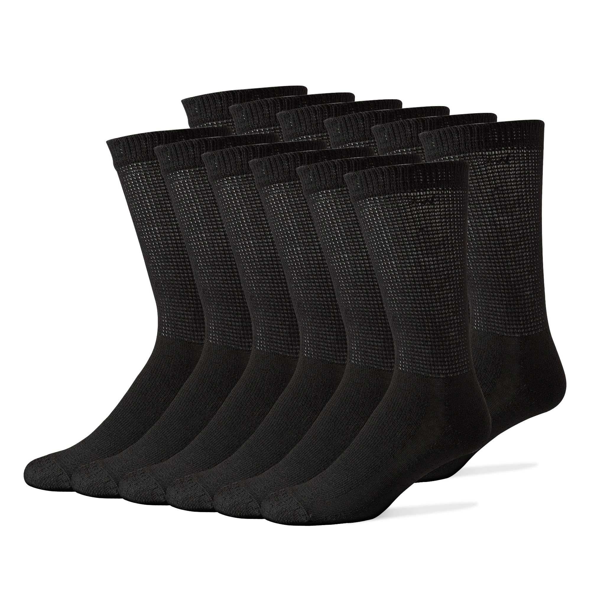PhysiciansChoiceDiabeticSocks - Diabetics socks for Men & Women - Stretchable Neurosocks - Seamless Crew Socks - 12 Pack