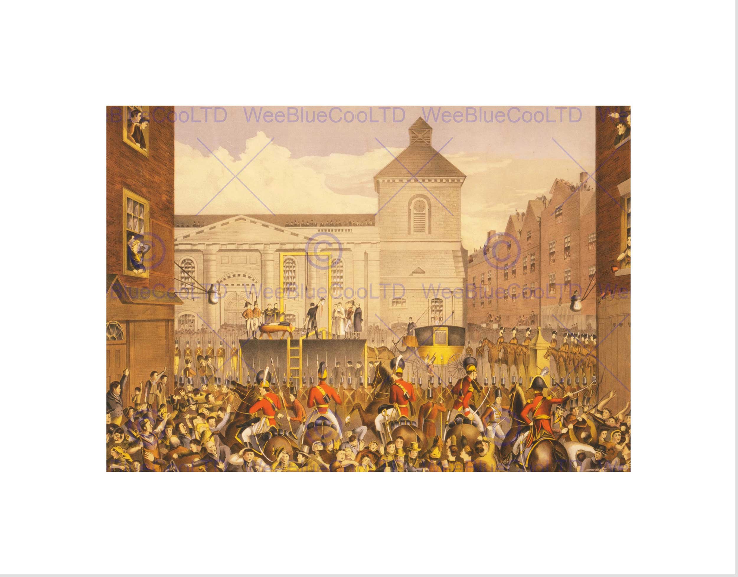 Wee Blue Coo Draw Execution Irish Patriot Robert Emmet Republican Wall Art Print