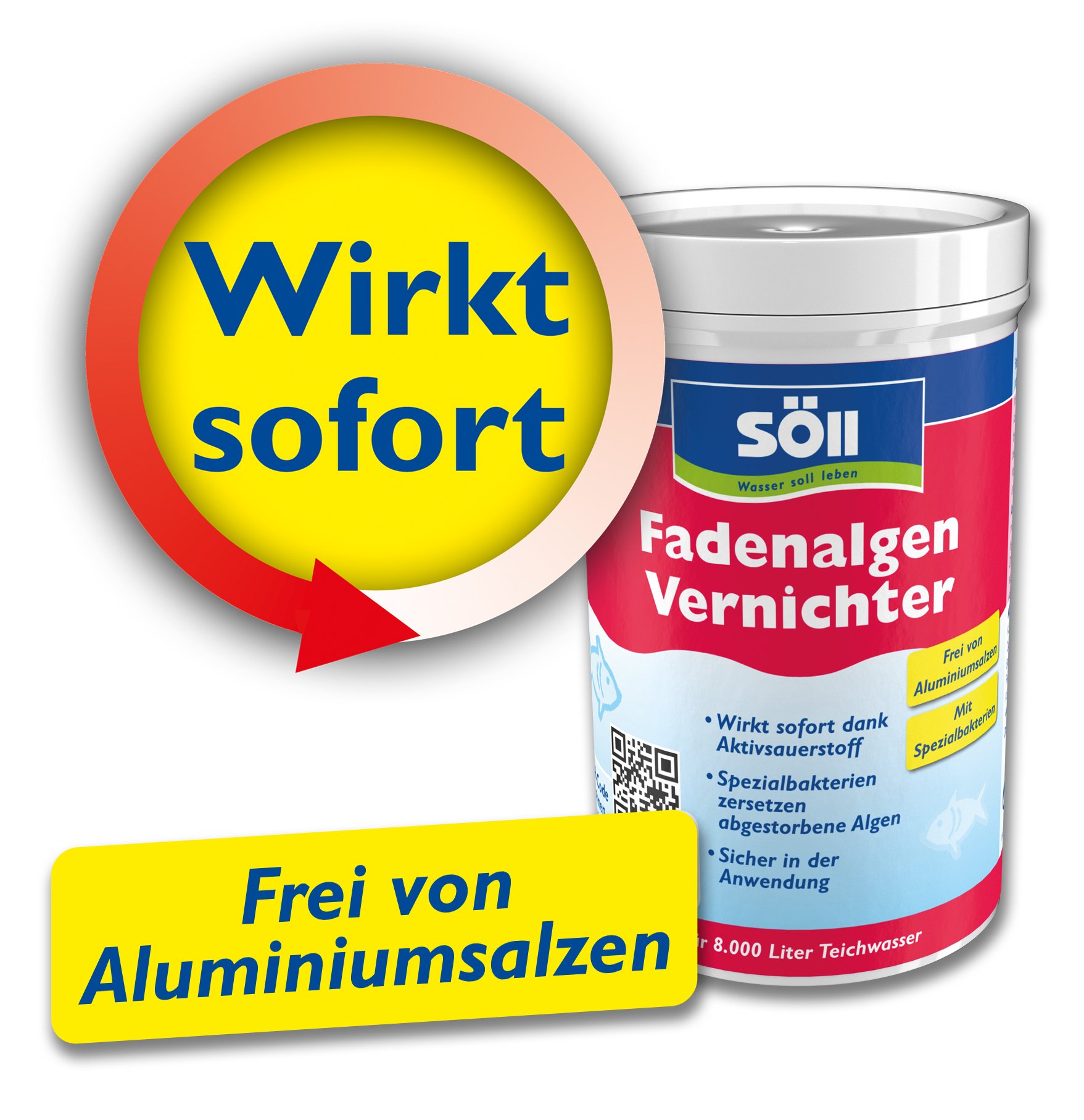 Söll FadenalgenVernichter mit Aktivsauerstoff 1 kg, Sofortwirkung