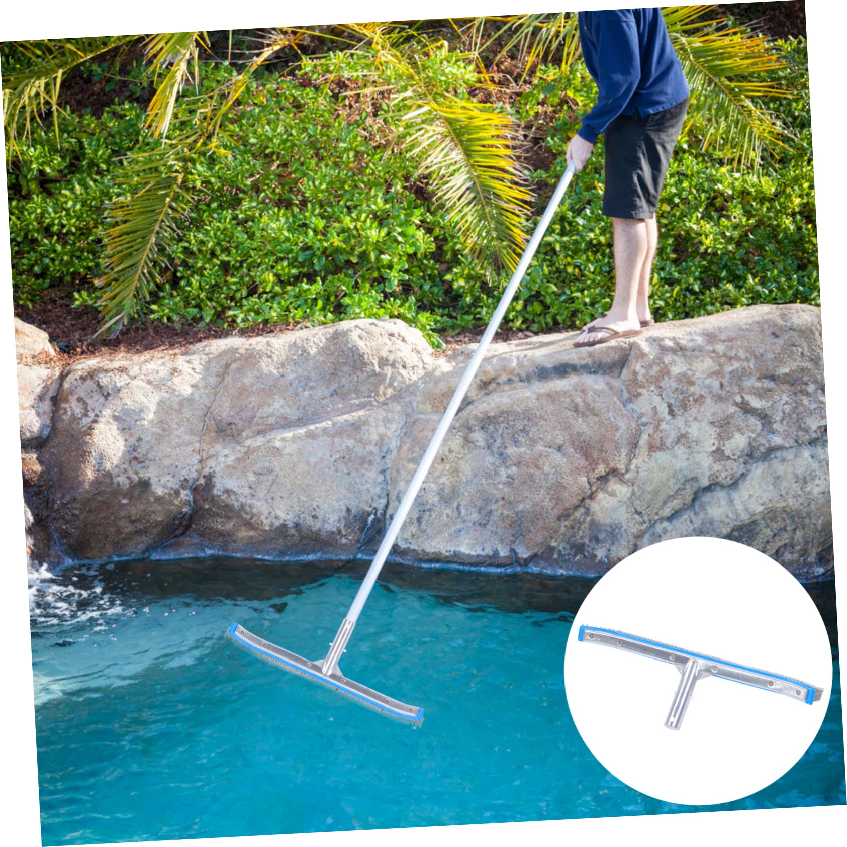 Cepillo de Alambre para Piscina 18 Pulgadas Aluminio Acero