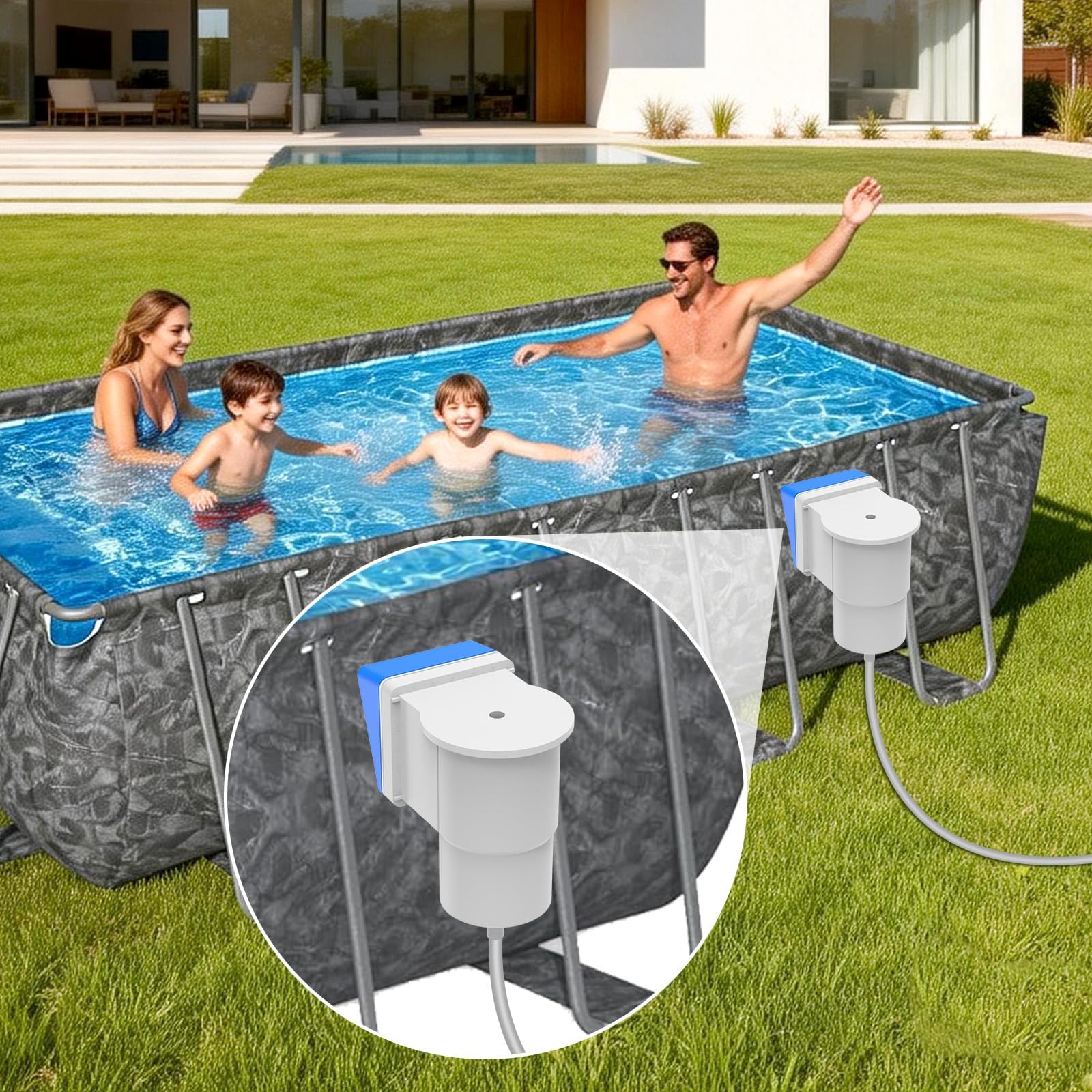 Jakelove Cuña de repuesto para skimmer de piscina para Hayward, cuña estándar de boca ancha para una mejor limpieza y succión de piscinas | Conjunto de cuña rectangular sobre el suelo para piscina