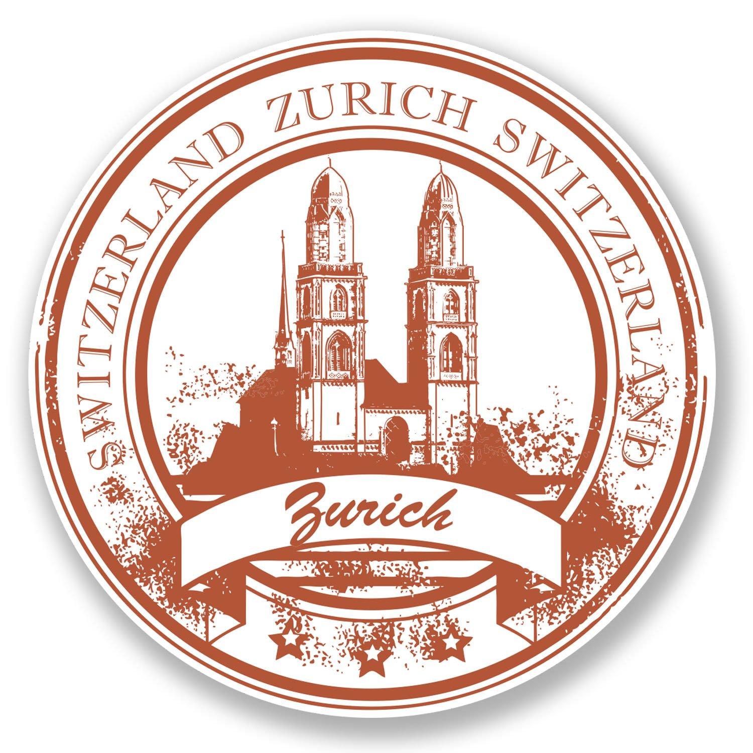 Destinationvinyl Multi 2 X 10Cm Zurich Switzerland Vinyl Decal Sticker Laptop Luggage Travel Tag #6777 (10Cm X 10Cm)