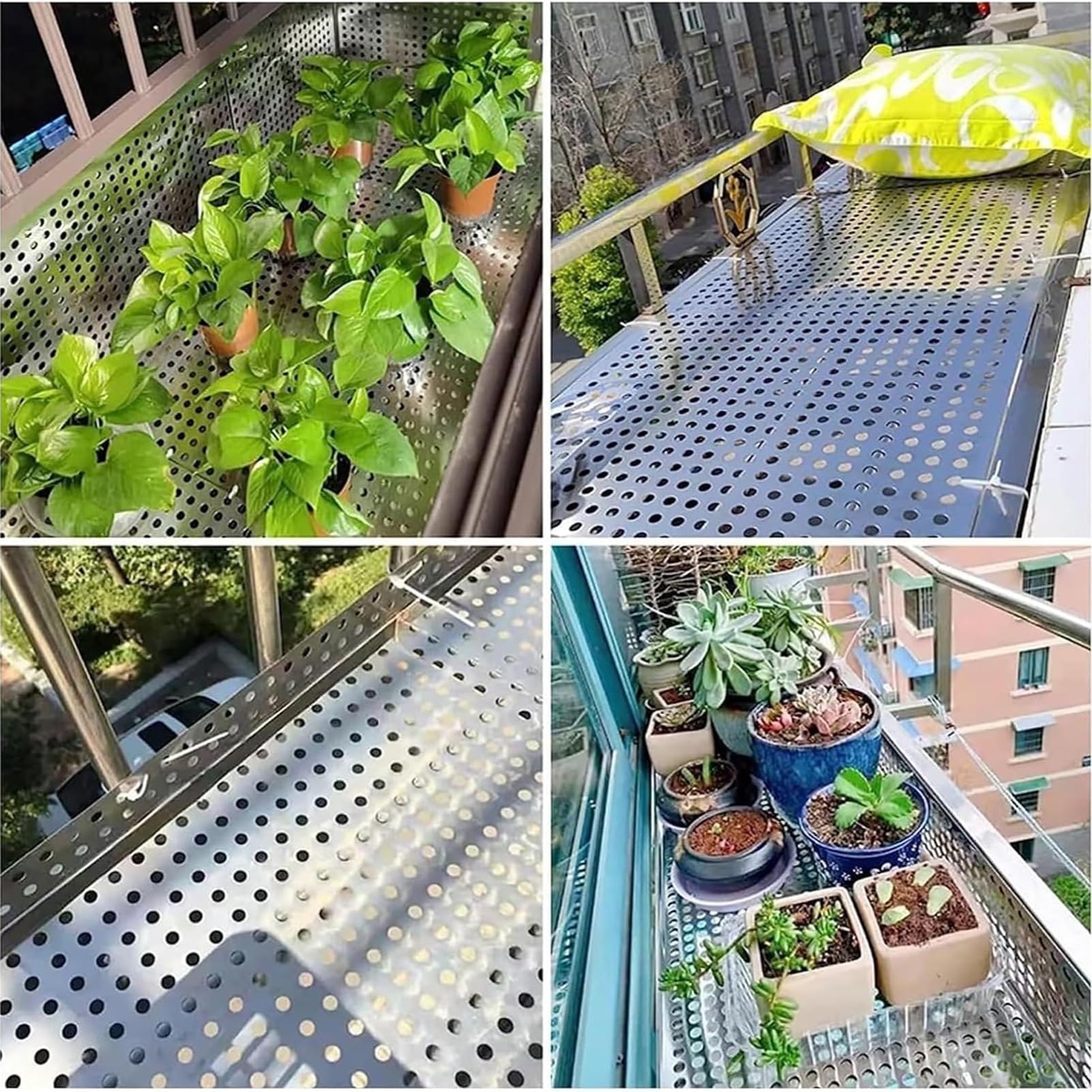 Lamiere forate Lamiera perforata in acciaio inossidabile 304 argento quadrato 10-40 cm(1mm Mesh,40x40cm)