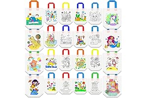 MOLDTAS 24 Styles Cute Cartoon Coloring Party Favor Bags for Kids