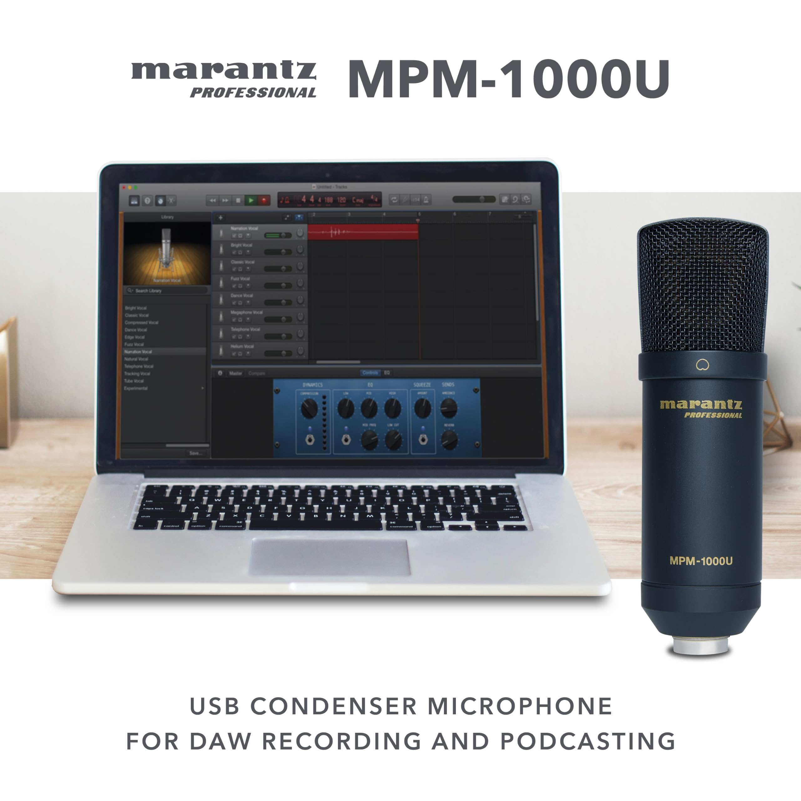 配信機器・PA機器・レコーディング機器 Marantz MPM-1000U Marantz sound shield Marantz Professional MPM-1000U USB Condenser Microphone | Plug and