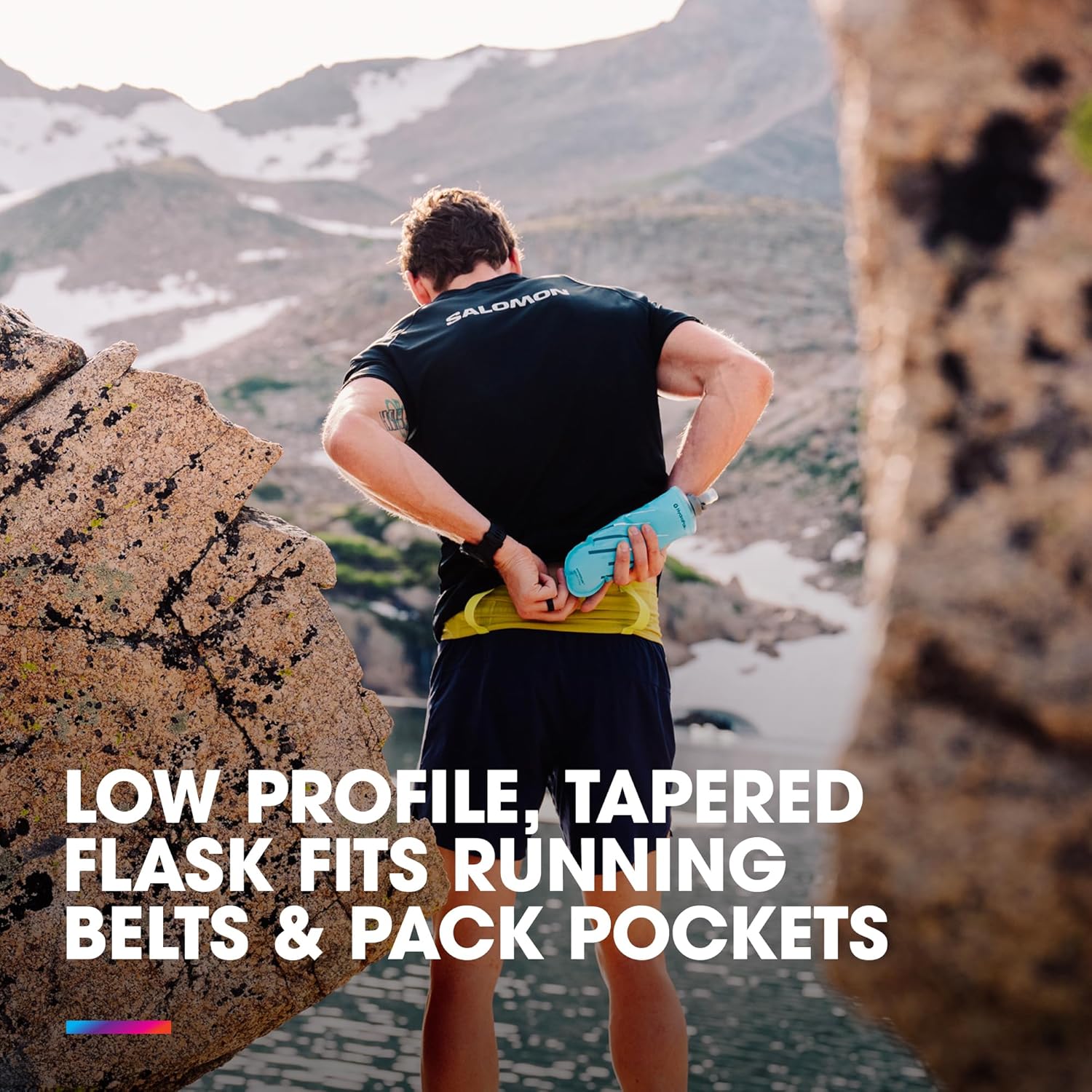 HydraPak PocketFlask 500ml - Compressible, Low Profile Soft Flask Water Bottle, Ideal Fit for Run Belts and Form Fitting Pockets with Locking Cap (500ml/17oz) - Image 3