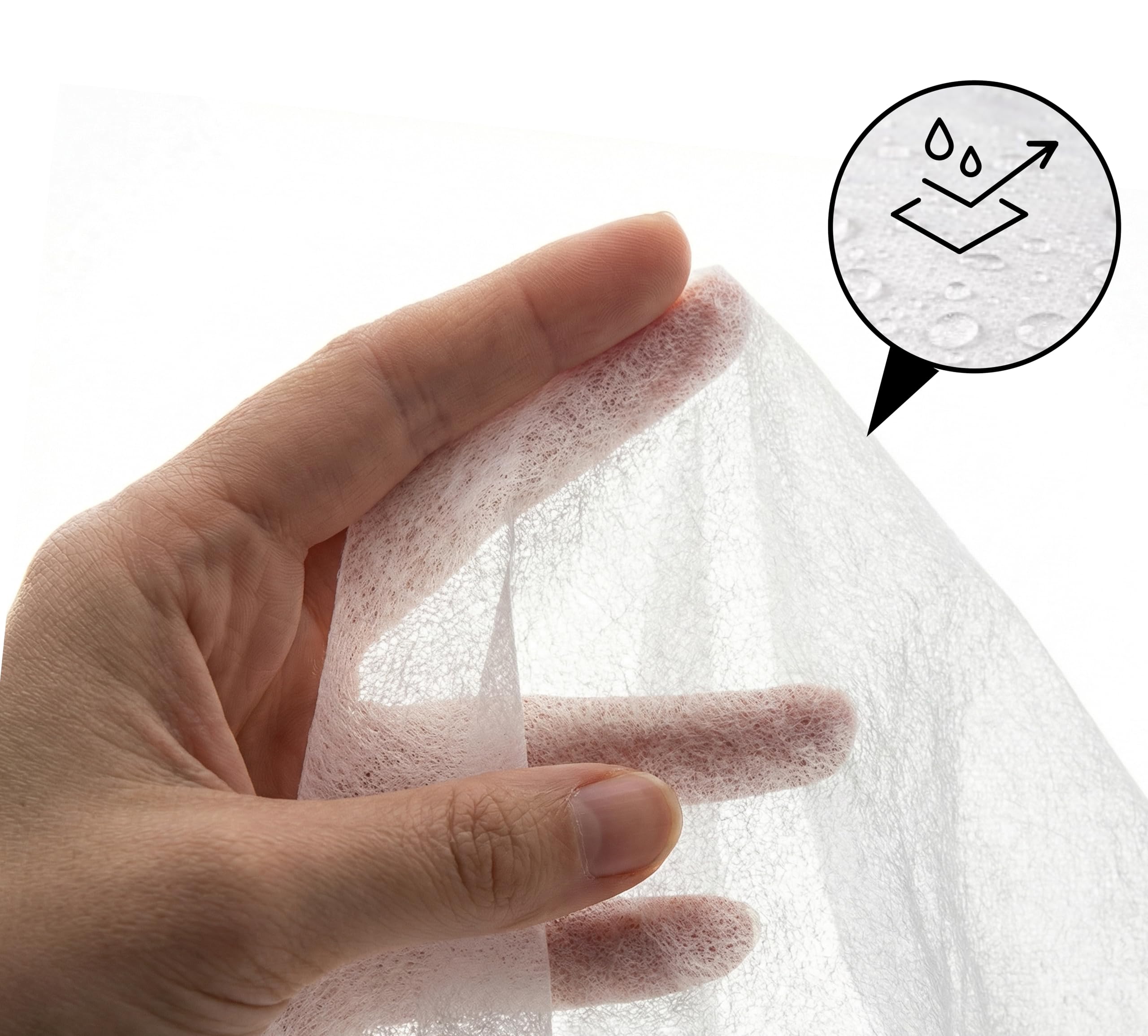 KMINA Copri Lettino Regolabile (10 Unità) 85 x 210 cm Bianco in Tessuto Non Tessuto Idrofobo con Elastico per Lettino da Massaggio Estetica e Tattoo