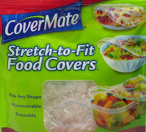 Covermate Fundas elásticas para alimentos, cómodas bolsas resellables, paquete de 3