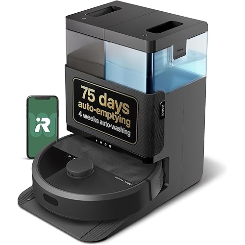 iRobot Roomba Plus 405 (G181) 2in1 Vacuum & Mop Robot with AutoWash Dock - Dual Spinning Mop Pads, Smart & Fast Mapping, Ideal for Pet Hair, Self-empties 75 days, Intense Suction, Pad Washing & Drying