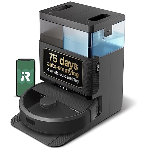 iRobot Roomba Plus 405 (G181) 2in1 Vacuum & Mop Robot with AutoWash Dock - Dual Spinning Mop Pads, Smart & Fast Mapping, Ideal for Pet Hair, Self-empties 75 days, Intense Suction, Pad Washing & Drying - Roomba 405 (G181)