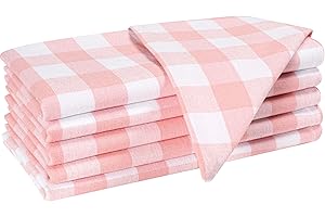 Pure Cotton Easter Napkins Set of 6: Soft Durable Washable Easter Cloth Dinner Napkins 18x18