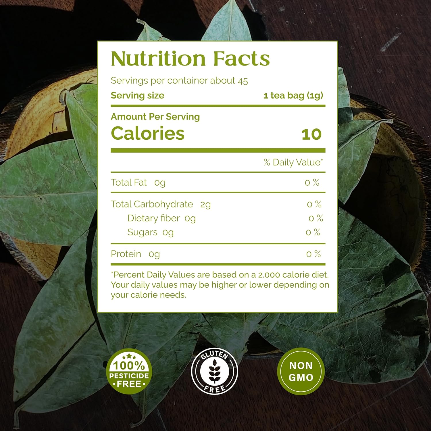 Organic Pharmacist Premium Soursop Tea Bags, Graviola Leaf Tea, Guanabana Teas, Guyabano Herbal Tea, Soursop Bitters Teas, Shredded Ground Leaves, 25 Count, New & Improved - Image 2