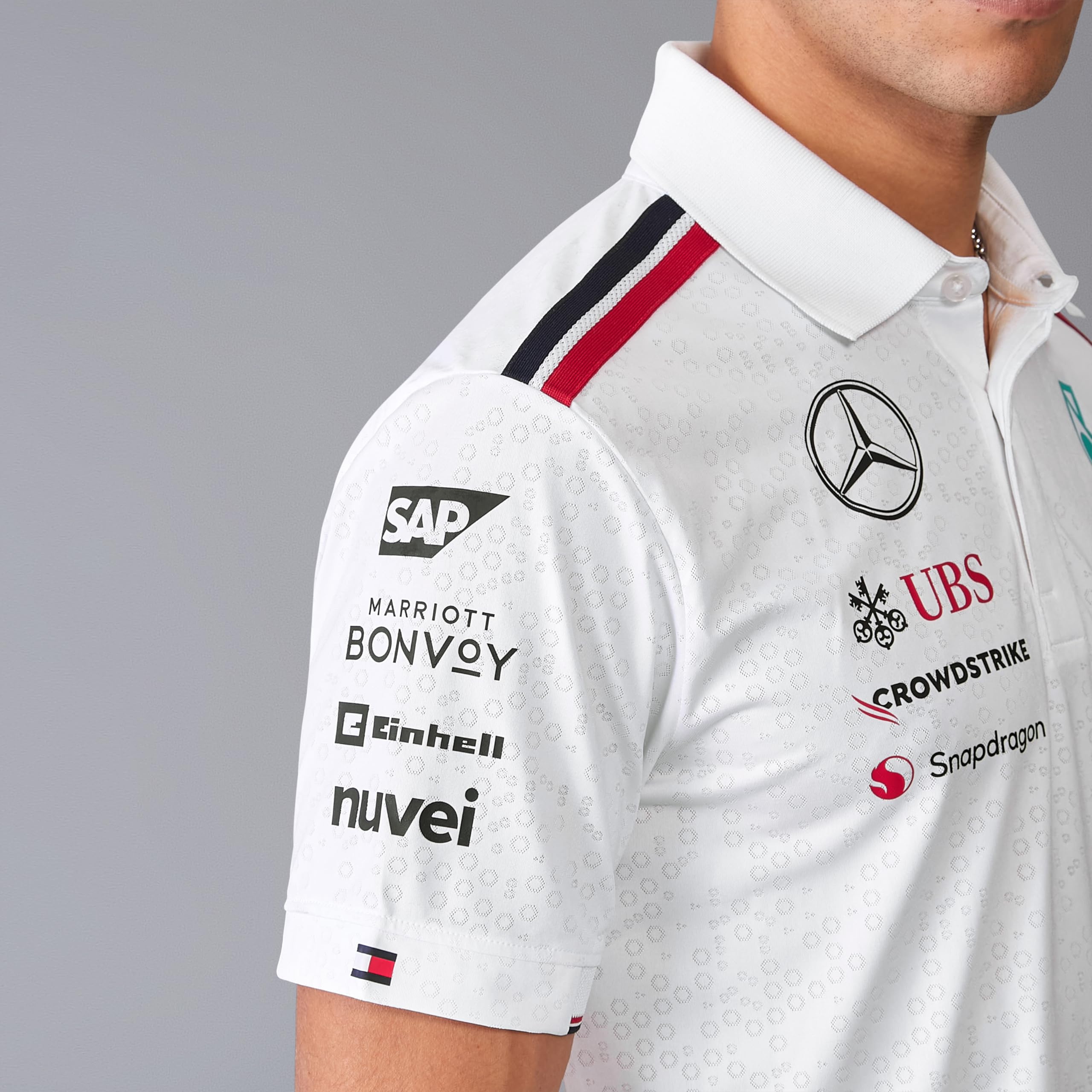 Mercedes AMG Petronas Polo F1 2024 pour Hommes - Blanc - Taille: L