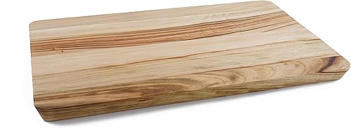 Miniatura 9 de BOUMBI Tabla de cortar de madera de laurel de alcanfor fragante con borde biselado (15.55 x 9.05 x 1 pulgadas), mediana