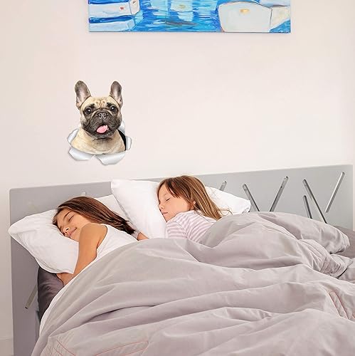 Miniatura 22 de Winston & Bear Calcomanías 3D para perros de bulldog francés, paquete de 2, decoración de bulldog francés, regalos de bulldog francés negro