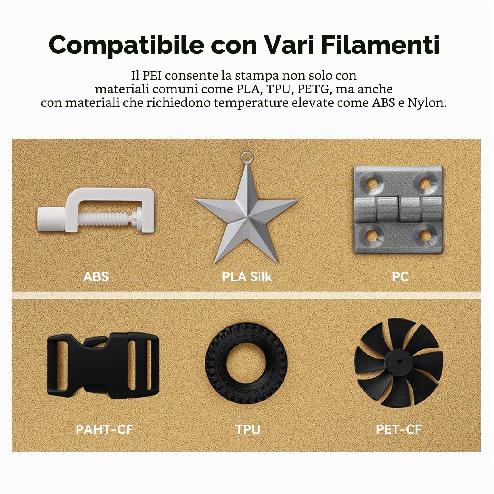 CCTREE Piastra di costruzione PEI testurizzata a doppia faccia originale 257x257MM per Bambu Lab X1C/X1/X1E/P1P/P1S/A1 PEI Lamiera di acciaio per molle rimovibile flessibile Piastra di costruzione