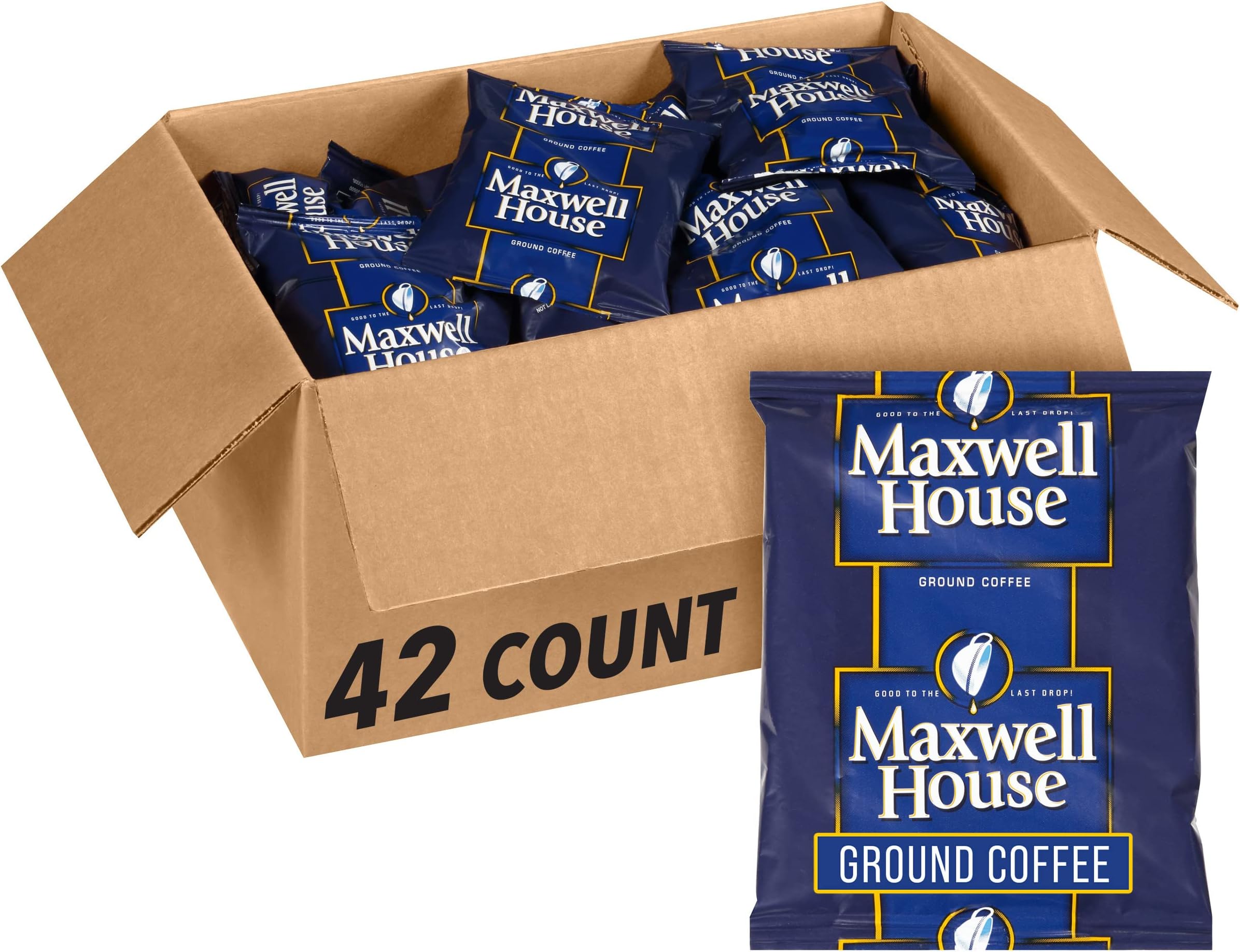 Maxwell House Ground Coffee (42 ct Pack, 1.5 oz Packets)