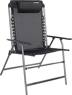 All-Weather Bungee Deck Chair with Adjustable Headrest