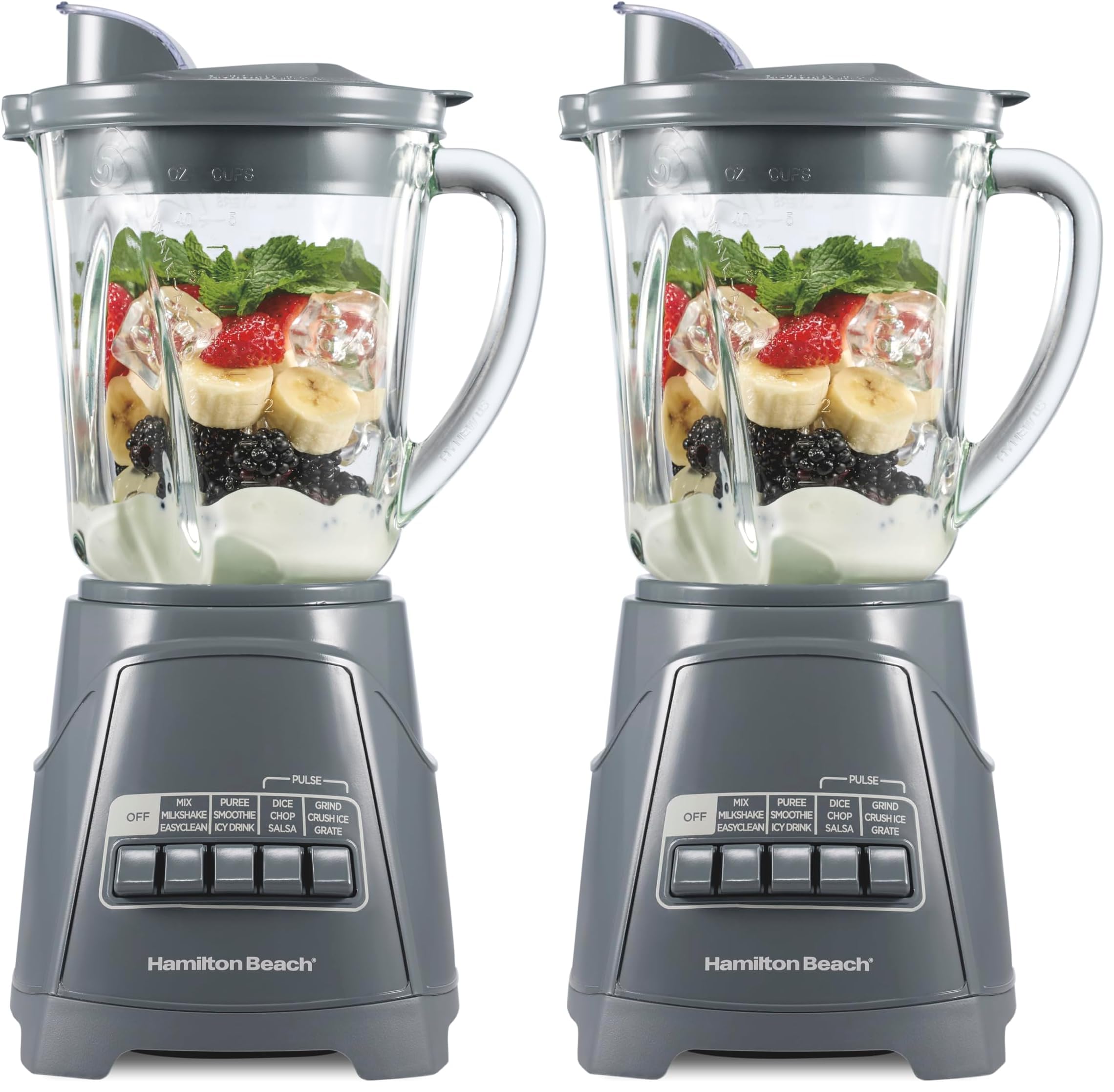 Hamilton Beach Power Elite Blender For Smoothies With Wave Action System (Pack of 2)