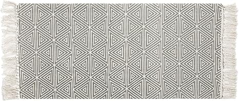 Amazon.com: Cotton Rag Rug with Tassel,SHACOS Fully Reversible Area ...