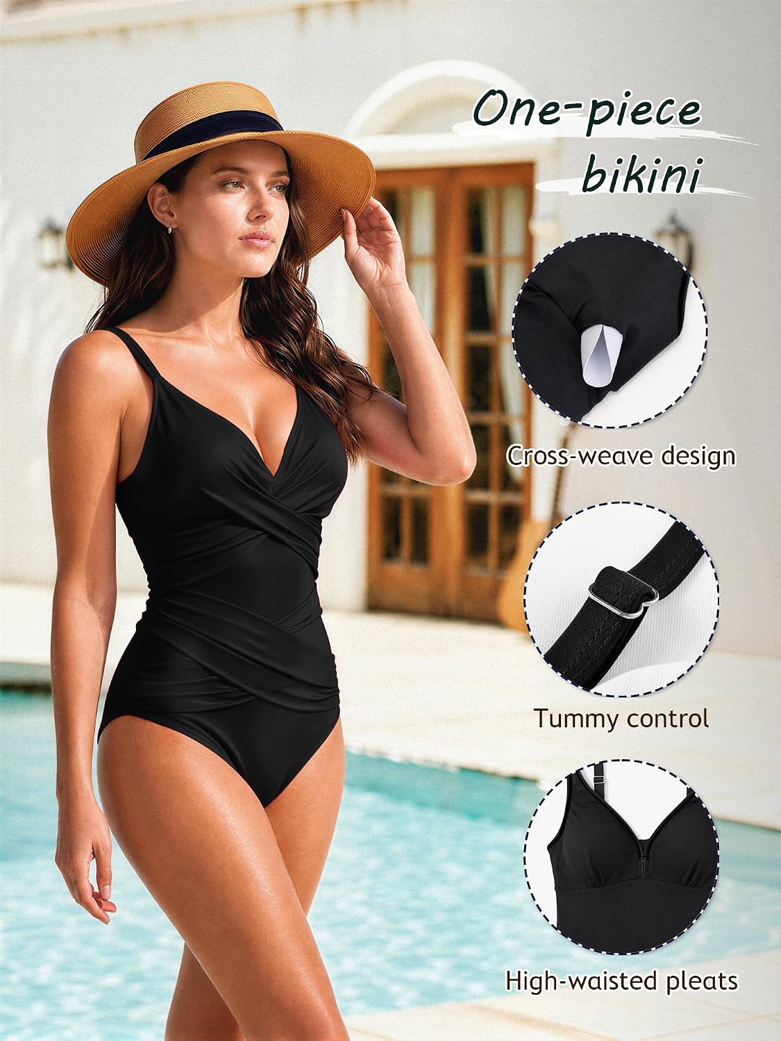 One Piece Swimsuit for Women, Fashion Bathing Suit Swim Suits, Women's Beachwear Swimwear Bikini Set for Woman Girls