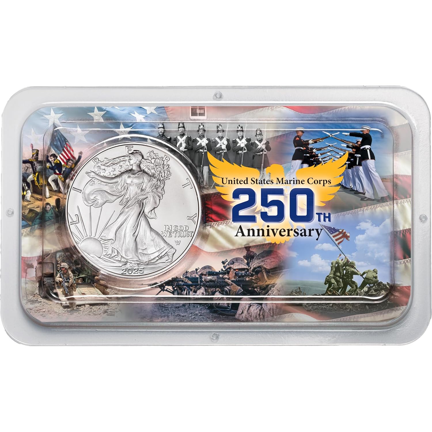 Marines 250th American Silver Eagle Showpak