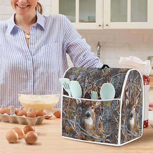 Miniatura 4 de Camo Deer - Funda para batidora de pie compatible con mezclador de cocina de 4.5 a 5 cuartos de galón, fundas lavables a prueba de polvo para todos